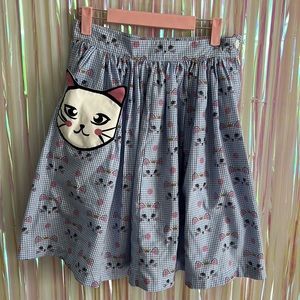 Unique Vintage kitty cat skirt medium